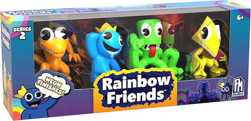 Rainbow Friends Neon Minifigure 4 Pack